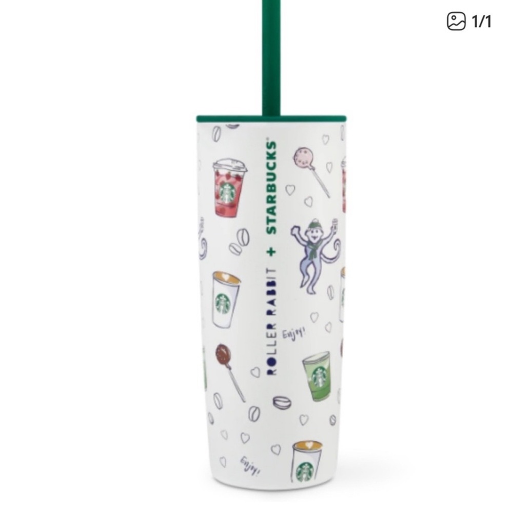RARE & VIRAL ROLLER RABBIT X STARBUCKS CUP 24oz Tumbler NWT